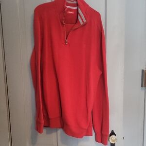IZOD Men's Red Zip-Up Sweater